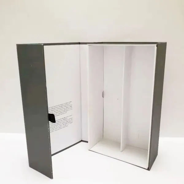 Customizable Rectangular Double Bottle High-end Wine Packaging Box Hard Paper Box Magnetic Wine Packaging Box