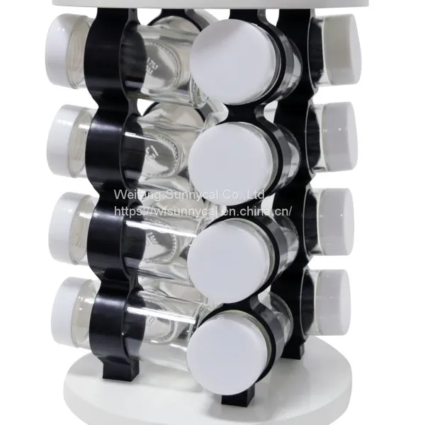 16 Jars Spice Rack Set With Rotationg Base Spice Rack Set photo-3