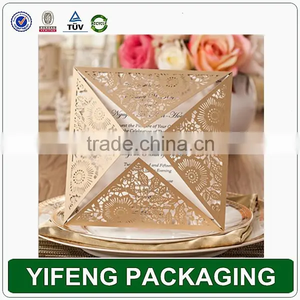 Fancy Luxurious 3d Laser Cut Wedding Invitation Card photo-2