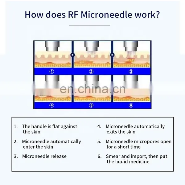Gold RF Fractional Microneedle Machine Lifting Scars Wrinkles Remove Whitening Instrument Beauty Salon Skin Tightening Device photo-3