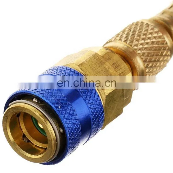 Car Refrigerant Charging Hose Kit With Gauge Self-sealing Can Tap Valve Charge R134A R22 R290 A/C AC Recharge photo-3