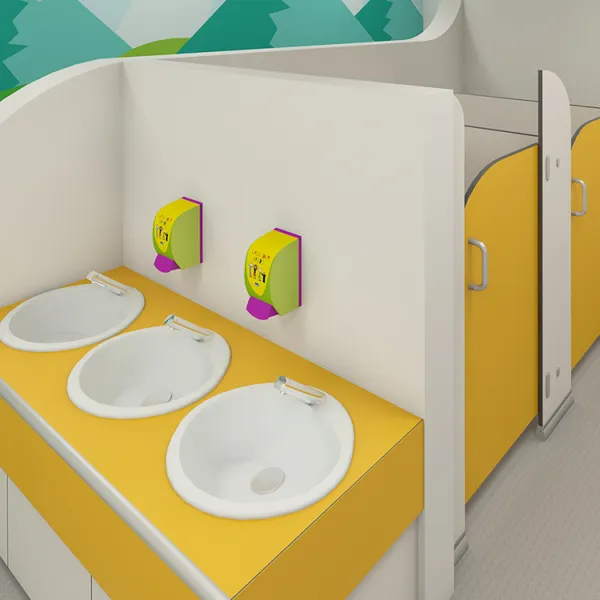 Water Resistant Children Nursery Bathroom Toilet Cubicle Partition photo-4