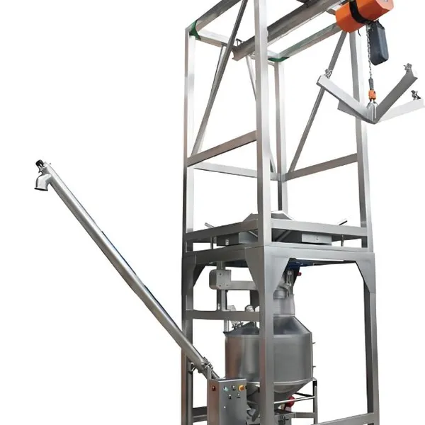 Bulk Bag Jumbo Bag Unloading System Ton Bag Unloading Machine Discharge Bulk Powder Handling Machine