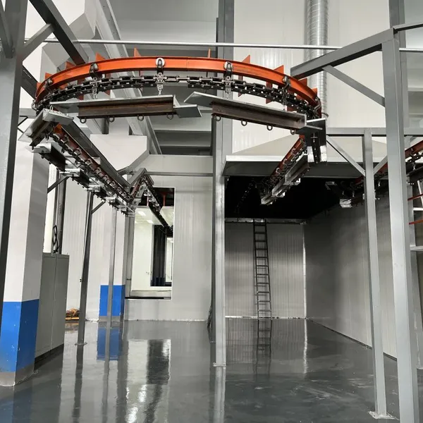 Continuous Surface Finishing Production Layout For Various Sizes Of Steel Cabinet Workpieces photo-2