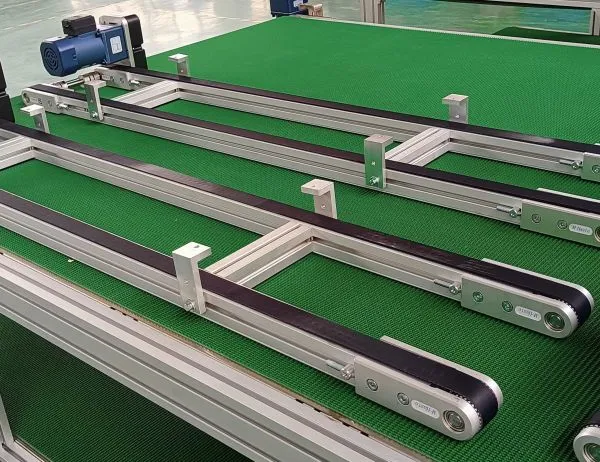 MT40 Timing Belt Conveyor With Aluminum Profile Frame, Industrial Automated Conveying Equipment