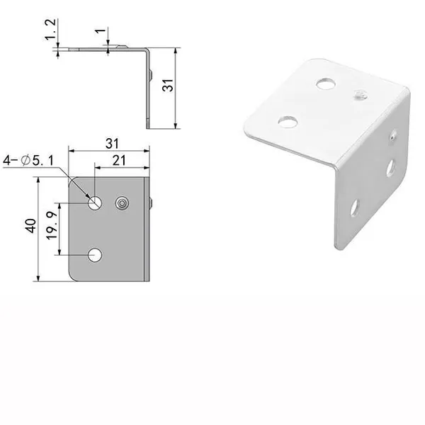 Mounting Brackets Corner Shelf Wall Bracket Strut Mount 90 Degree Wall Mount Angle Bracket photo-3