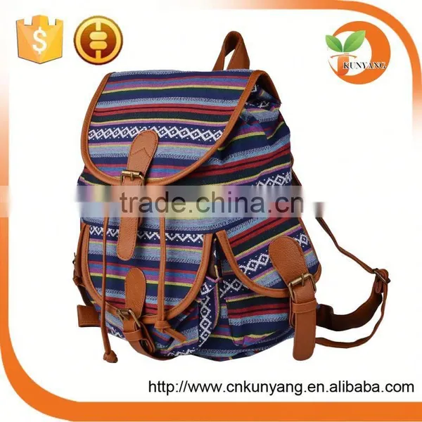 Golden Metal Excellent Material Nylon Backpack Bag