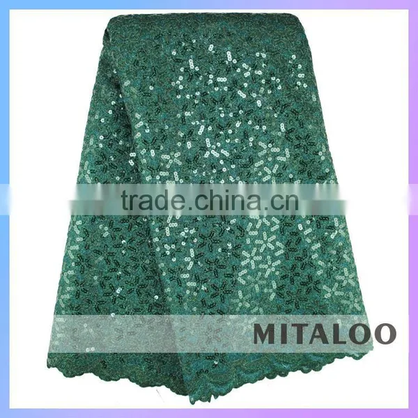 Mitaloo Nigerian High Quality Fashion Lace African Sequins Organza Lace Fabric MOG0196 photo-3