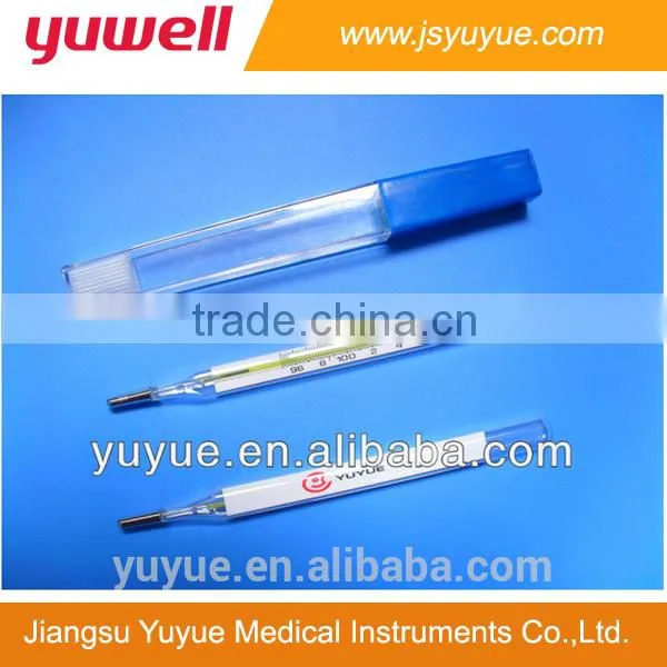 Glass Thermometer Flat Type Mercury Clinical Thermometer photo-2