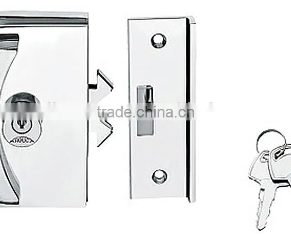 SKG-04S South America Single Swinging Glass Door Lock With Keys photo-3