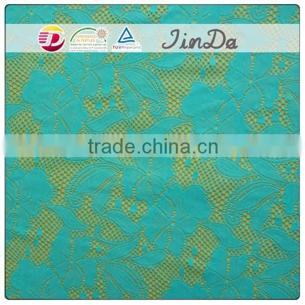Factory Made Wholesale Green Lace Fabric With Best Price photo-3
