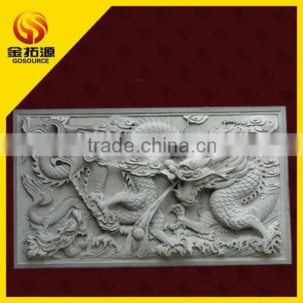 Natural Granite Relief With Dragon Carved