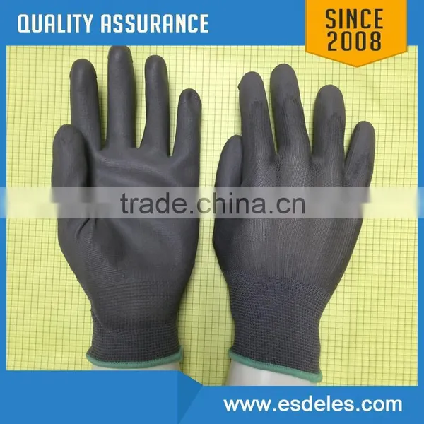 Hot Sale ESD Clean Fabric pu Dotted Safety Glove photo-4