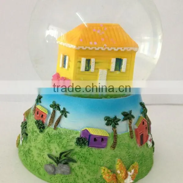 Resin Snow Globe With Beach House Designs photo-2