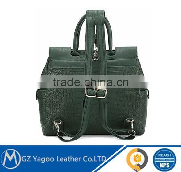 Girl's Fashion Leather Backpack Korea Style Backpack photo-3