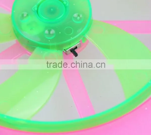 2015 Zhejiang Ningbo New Windmill Design Led Plastic 9 Inch 23cm Frisbee With Hole photo-4