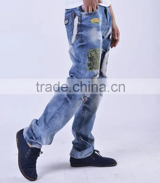 High Quality New Fashion Designer Jeans Men Distrressed Casual Denim Mens Jeans photo-4
