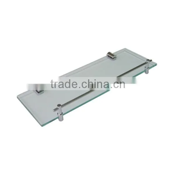 China Supplier Heavy Duty Toilet Accessories Bathroom Shelf Single Tier Bathroom Glass Shelf 6B0121D photo-6