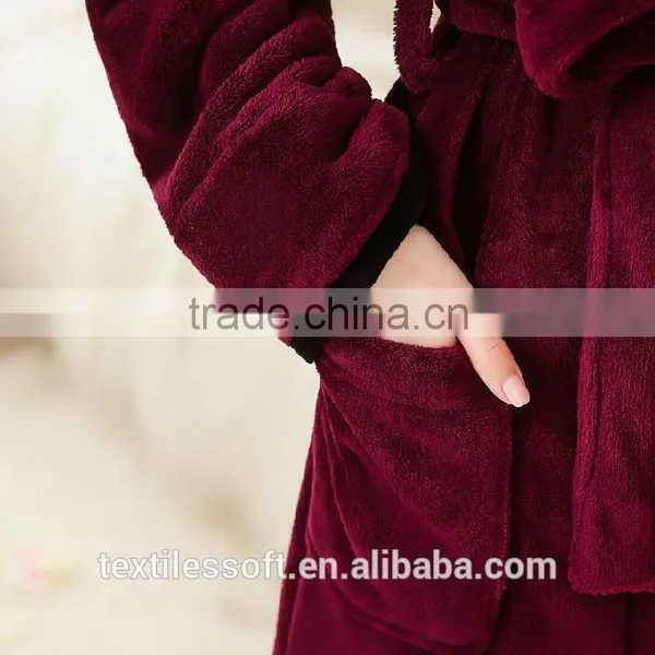 Factory Wholesale Luaury Cotton Sexy Women Bathrobe photo-6