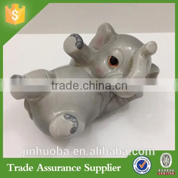 Cute Funny Customize Resin Baby Elephant Piggy Bank Home Decoration photo-2