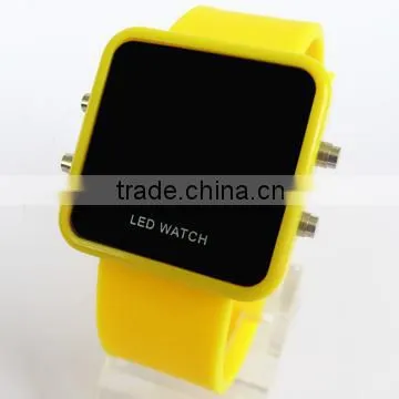Unisex Fashionable Silicone Sport Mixed Colorful Color Led Mirror Watches photo-4