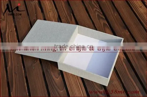 Leahter Fabric Linen Wood Photo Storage Packaging Gift Box photo-2