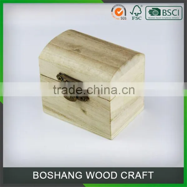 Natural Round Wood Box photo-3