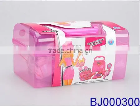 Fashion Kids Toy Pink Plastic Led Beauty Case and Tiara Crown photo-4