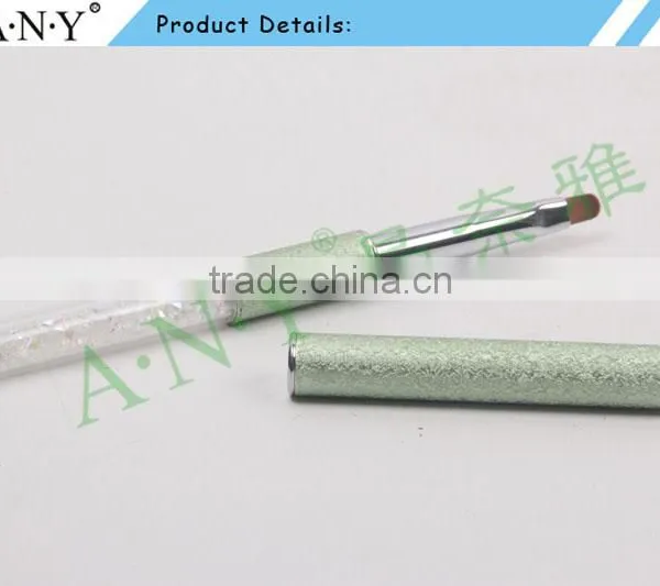 ANY 2016 New Design Acrylic Handle With Diamond Inside Oval Imported Nylon Hair Nail Art Gel Brush Pure Color Hot Sale photo-4