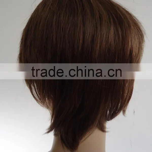 Short Synthetic Hair Straight Wigs African American Wig Cheap Cosplay Synthetic Natural Wigs photo-4