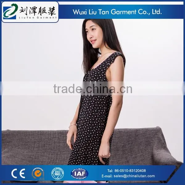 Flower Print Knit Fabric Sexy Asian Sleepwear for Women photo-2