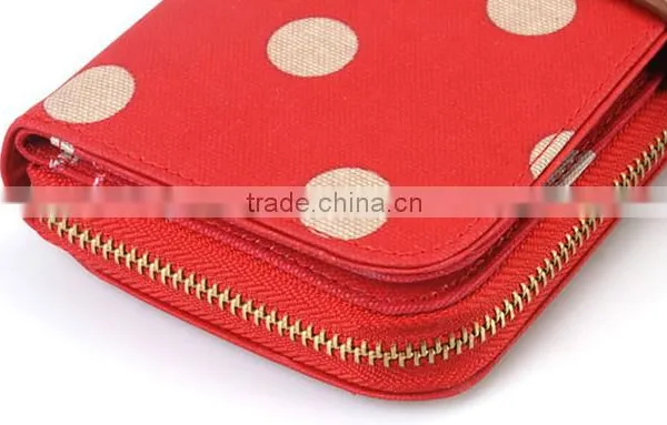 Fashion Canvas Zippered Clutch Wallet For Girls photo-5