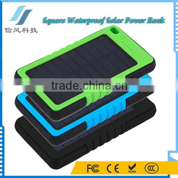 Square Solar Powerbank Waterproof Charger 4000mAh for IPhone Smart Phone photo-5