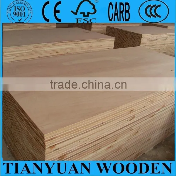 Pine Core/Paulownia Core/Malacca Core 12mm Blockboard photo-6