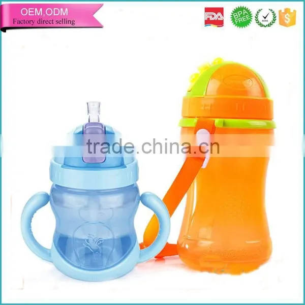 BPA Free pp Plastic Baby Drinking Bottle With Handles