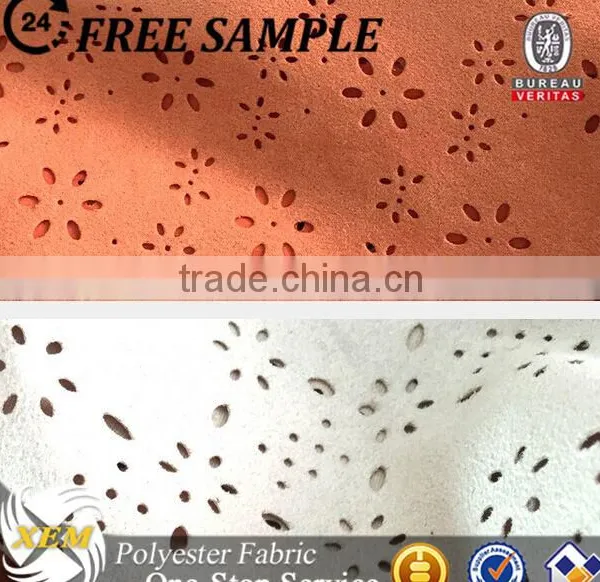 Fashion Fabric 2016 Perforated Suede Fabric Microfiber for Dress photo-4