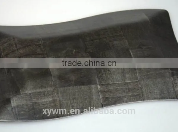 Black Woven Wooden Serving Tray and Plate photo-6