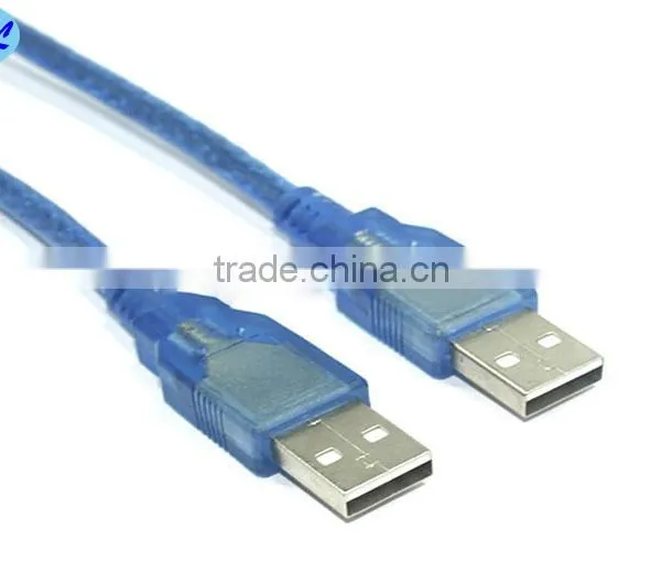 Transparent Blue USB2.0 Cable Male to Male 2m photo-2