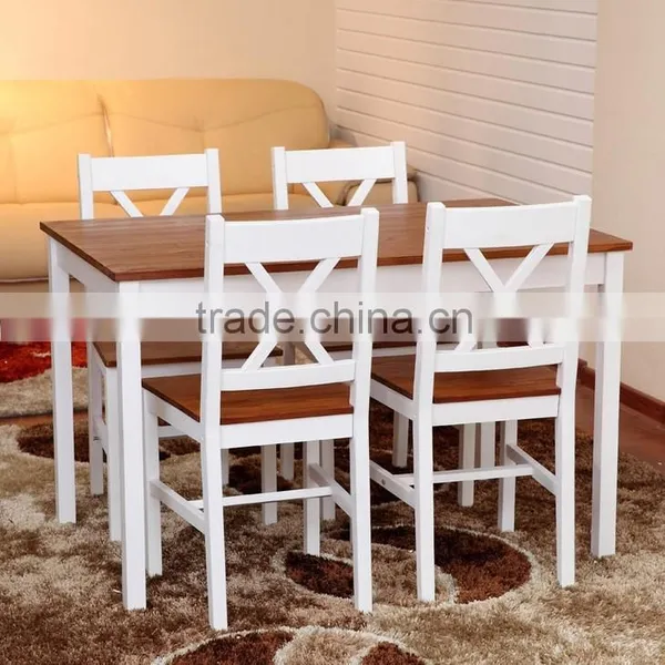Hot Sell Solid Pine Wood Dining Sets photo-2