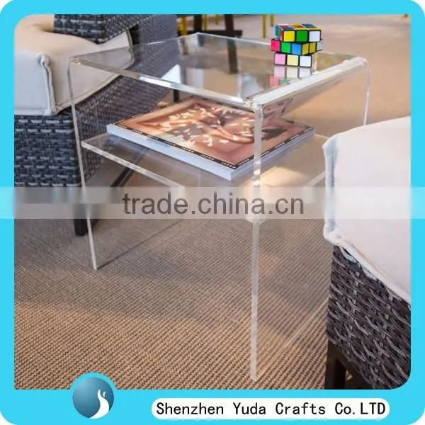 Wholesale Price Clear Perspex End Table Sofa Table Acrylic Waterfall Table photo-3