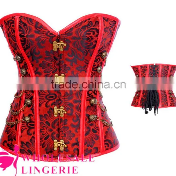 2015 Wholesale Sexy Red Mature Corset Waist Training Corset for Women photo-2