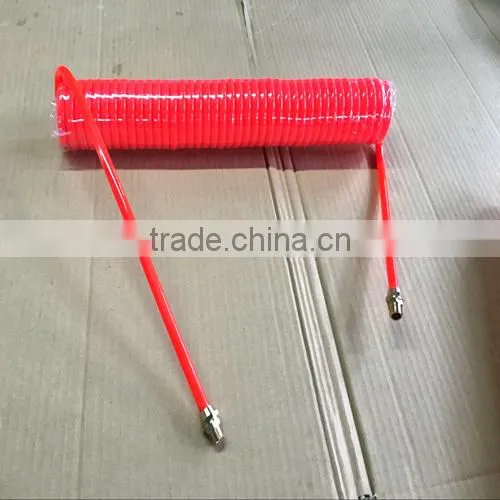 Orange Polyurethane Spiral Tube&G1/4 Brass Fitting Ends(5*8*7.5m);brass Valve