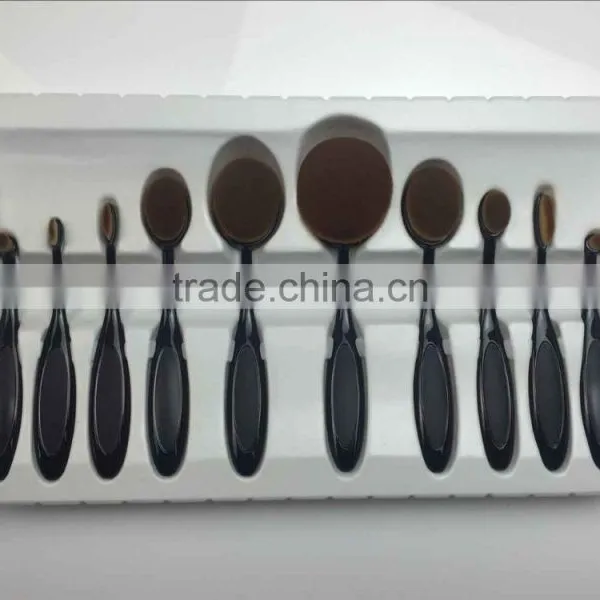 10pcs Beauty Toothbrush Shaped Foundation Power Makeup Oval Cream Puff Brushes photo-5