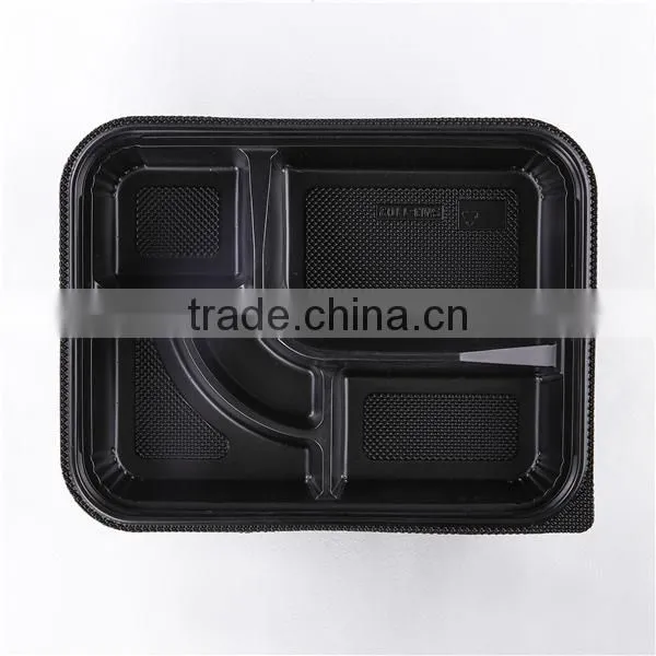 5-Compartments Disposable Plastic PP Bento Lunch Box ,Food Container photo-3