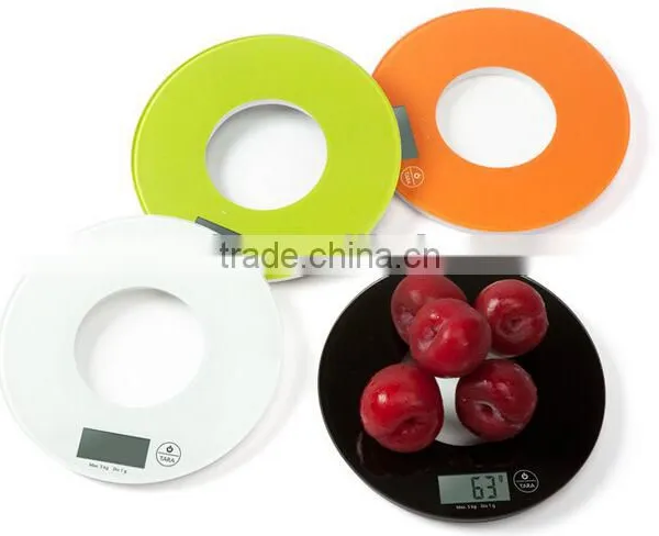 Colorful Super Thin Glass Kitchen Scale 5kg/1g photo-2