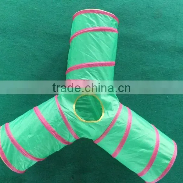 Pet Cat Dog Collapsible 3 Way Pet Crinkly Sounds Agility Train Tunnels and Tubes Toy for Small Medium
