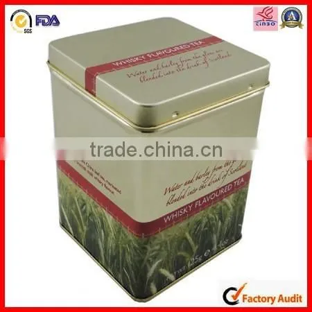 Delicate Small Square Cosmetics Plain Tin Case photo-5