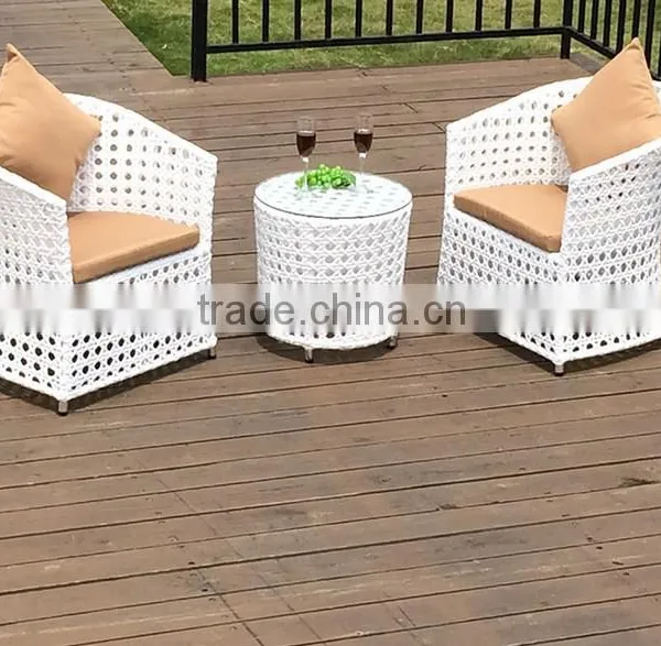 White Outdoor Rattan Chair, Garden White Chair photo-3