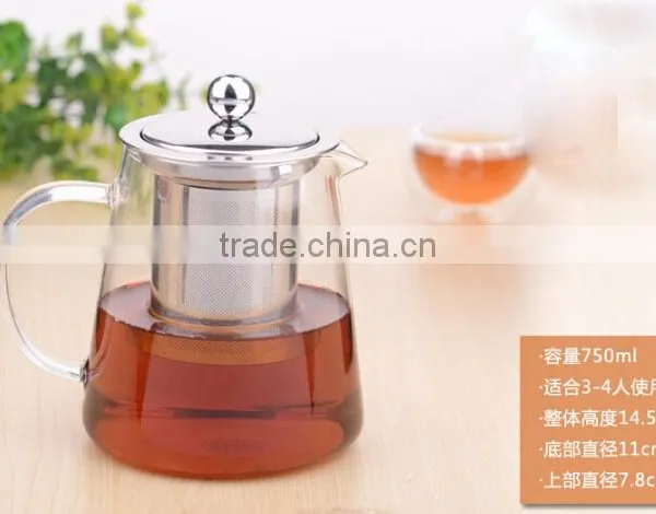 26oz/750ml Borosilicate Ultralight High Heat Resistance Teapots for Flower Tea and Loose Leaf Tea Pot photo-4