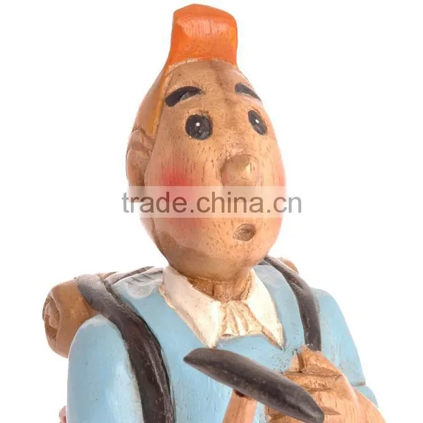 Tintin Hiking Wood Carved photo-2
